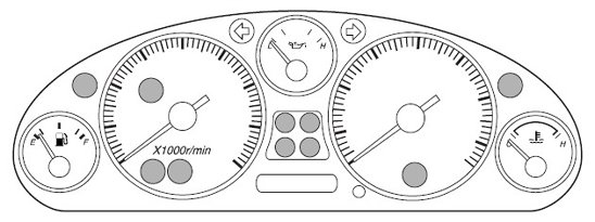 Mazda MX-5 Miata Mk2 Dash Speedo Warning Light Cluster Symbols Diagnostic World