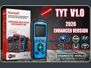 2026 iCarsoft TYT V1.0 Enhanced Version Software Genuine Official SUZUKI SUBARU NISSAN HYUNDAI MITSUBISHI MAZDA KIA HONDA TOYOTA Diagnostic Scan Tool