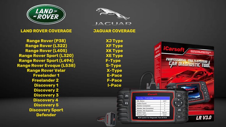 iCarsoft LR V3.0 Enhanced Version Jaguar Land Rover Genuine Official Diagnostic World