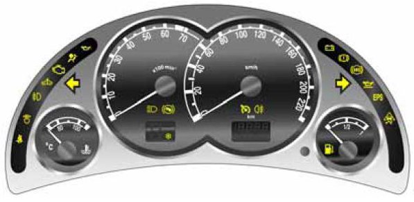 corsa d dashboard WARNING LIGHTS SYMBOLS
