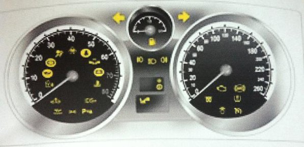 astra H dashboard WARNING LIGHTS SYMBOLS