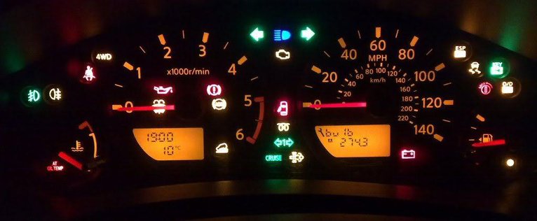 Nissan Navara D40 Car Warning Lights