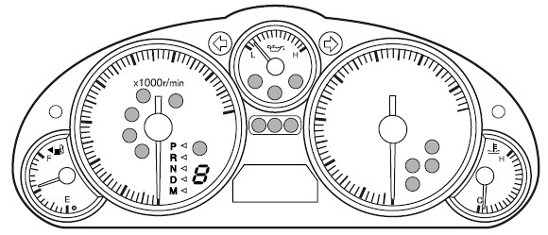 Mazda MX-5 Miata Mk3 Dash Speedo Cluster Warning Light Symbols Diagnostic World