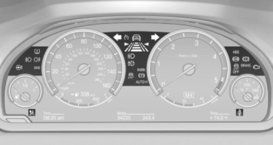 BMW 7 Series F01 F02 Dash warning lights speedo cluster