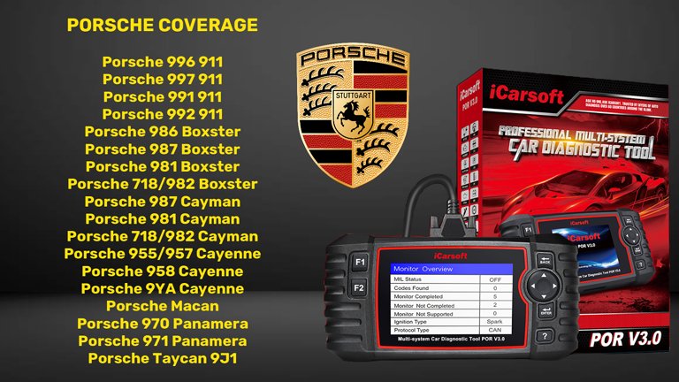 ICARSOFT POR V3.0 DIAGNOSTIC WORLD PORSCHE COVERAGE 2