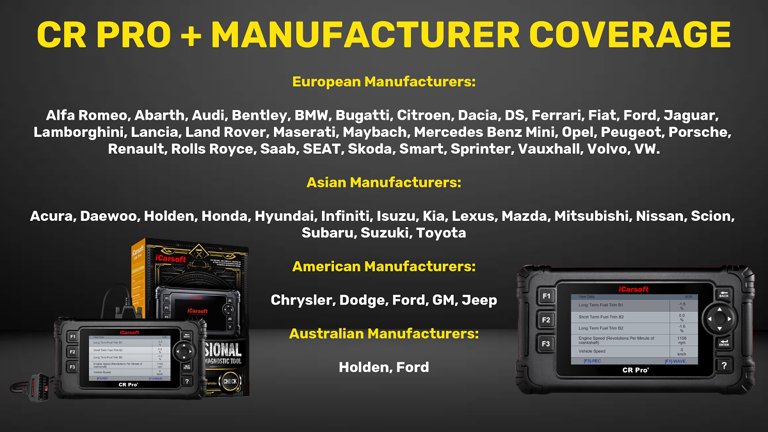 ICARSOFT CR PRO + ENHANCED MANUFACTURER COVERAGE
