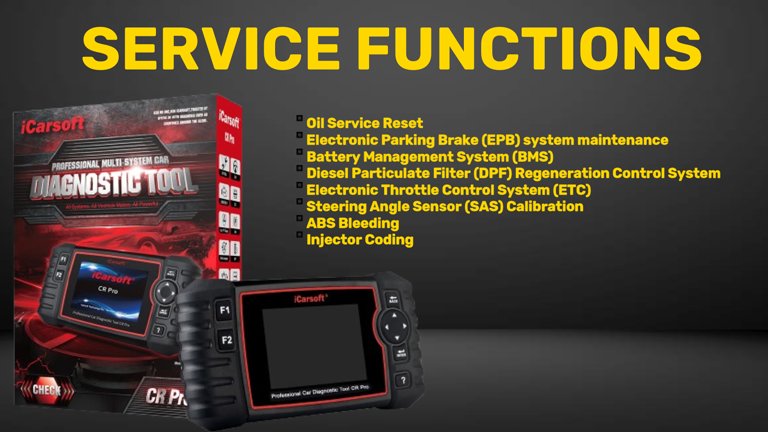 ICARSOFT CR PRO SERVICE FUNCTIONS LIST