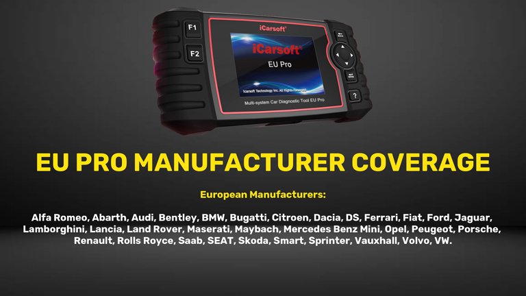 ICARSOFT EU PRO MANUFACTURER COVERAGE LIST ENHANCED DIAGNOSTIC WORLD