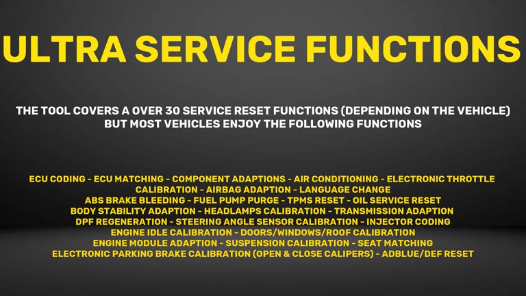 ICARSOFT CR ULTRA SERVICE FUNCTION COVERAGE