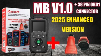 iCarsoft MB V1.0 + 38 pin OBD1 connector for older mercedes cars Diagnostic World Enhanced Version