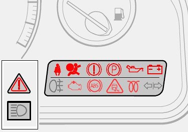Volvo xc70 v70 dash warning lights & symbols 2