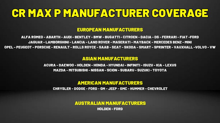 IcARSOFT CR MAX P MANUFACTURER VEHICLE COVERAGE