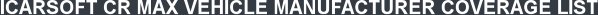 ICARSOFT CR MAX VEHICLE MANUFACTURER COVERAGE LIST