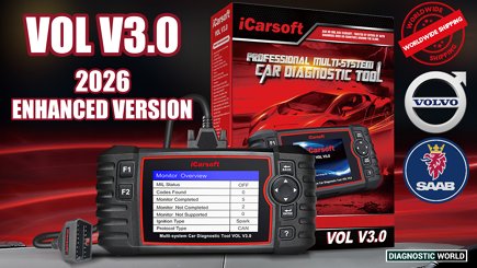 2026 iCarsoft VOL V3.0 Enhanced Version Software Genuine Official VOLVO SAAB Diagnostic Scan Tool