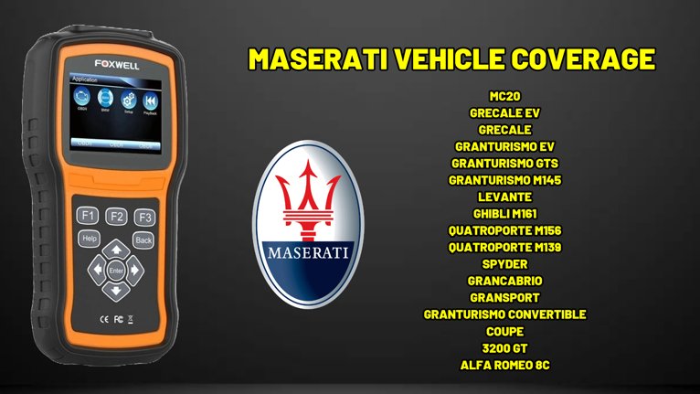 MASERATI FOXWELL NT530 PLUS VEHICLE COVERAGE 2