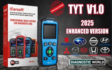 2025 iCarsoft TYT V1.0 Enhanced Version Software Genuine Official SUZUKI SUBARU NISSAN HYUNDAI MITSUBISHI MAZDA KIA HONDA TOYOTA Diagnostic Scan Tool