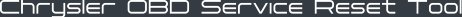 Chrysler OBD Service Reset Tool