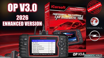 2026 iCarsoft OP V3.0 Enhanced Version Software Genuine Official VAUXHALL OPEL Diagnostic Scan Tool