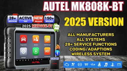 AUTEL MK808K-BT 2025 Version OBD2 Scan & Service Reset Tool